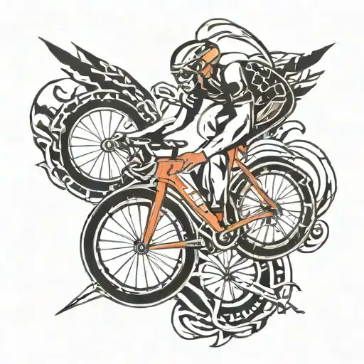 triathlon logo tattoo design idea