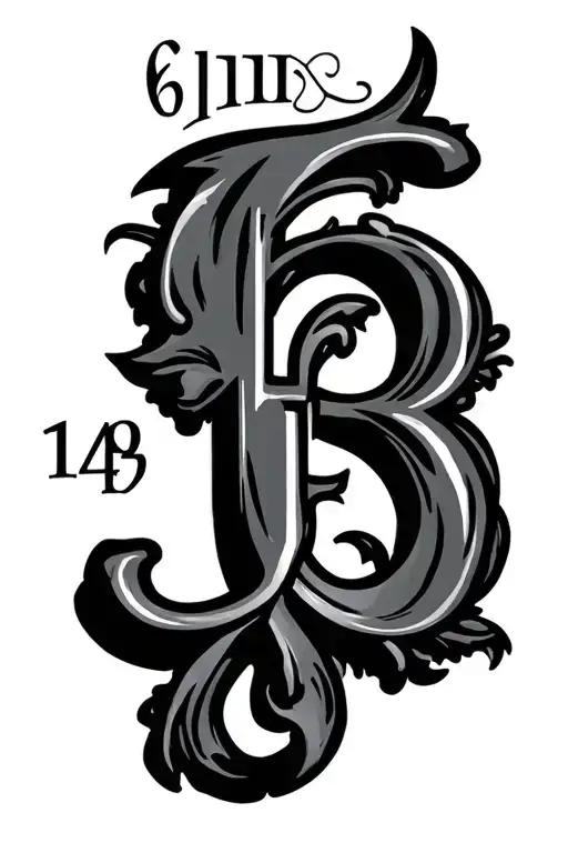 straight Roman Numerals for Date: 6 14 89  tattoo design idea