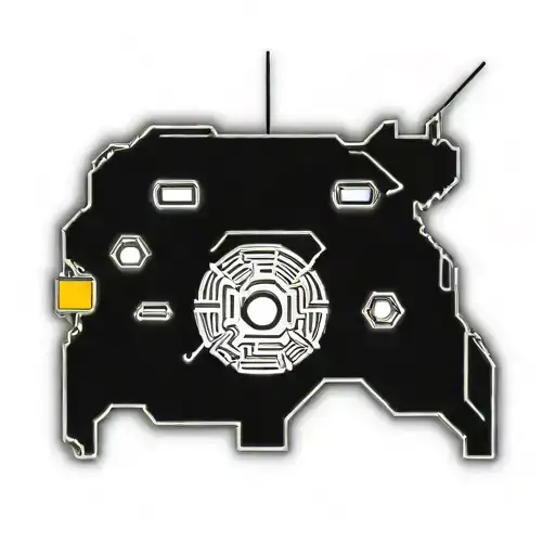 DeLorean cyberpunk inspired tattoo tattoo design idea