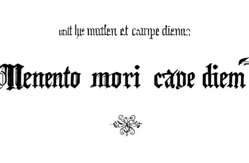 "Memento mori et carpe diem" tattoo design idea