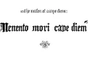 "Memento mori et carpe diem" tattoo design idea