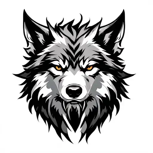fenrir viking norse wolf tattoo design idea