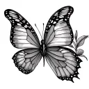 Butterfly trampstamp tattoo design idea