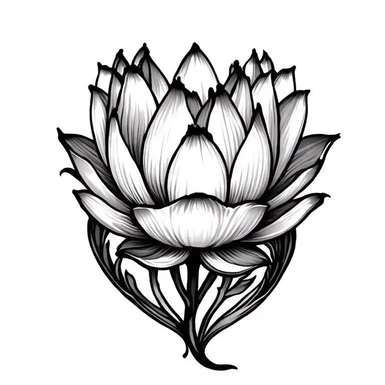 lotus flower tattoo design idea