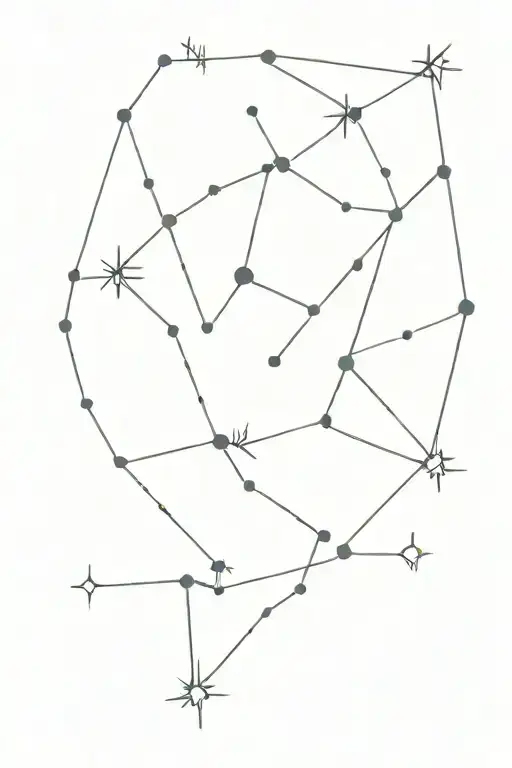 Little Dipper constellation tattoo design idea