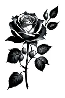 THE ROSE FROM THE VIOLATOR ALBUM BY DEPECHE MODE IN A MINIMAL CONCEPT STYLE. 13 TO 14 CM ON LEFT FOREARM tattoo design idea