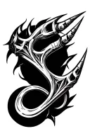 Trident and black diamond tattoo design idea
