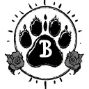 Dog paw print with B in the middle and a halo overtop tattoo design idea