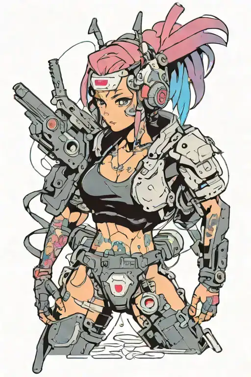 Cyberpunk Edgerunner tattoo design idea