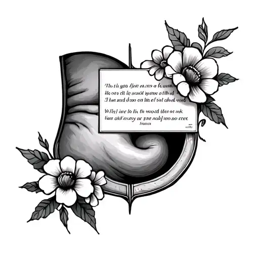 Make a stomach tattoo with flowers 2007 and a bible scripture  tattoo design idea