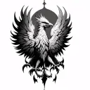 Gothic Phoenix tattoo design idea