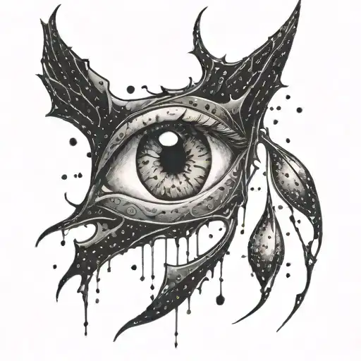 Lucifer's tear falling tattoo design idea