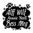"Alf Wilf Nell Annie Bess Meg " paw prints  tattoo design idea