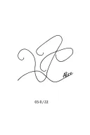 Date of birth of a child Alice 03 09 22 tattoo design idea