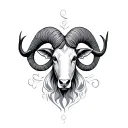 aries taurus cusp tattoo design idea