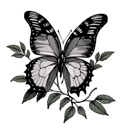 Butterfly Bush tattoo design idea