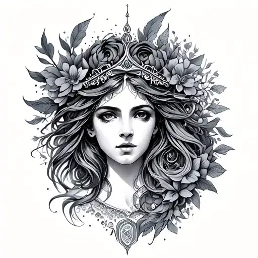 Gemini Virgo combined tattoo design idea