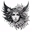 Gemini Virgo combined tattoo design idea