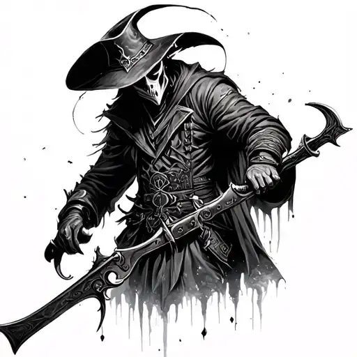 Bloodborne Hunter tattoo design idea