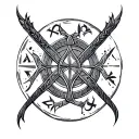 Anglo Saxon Runes tattoo design idea