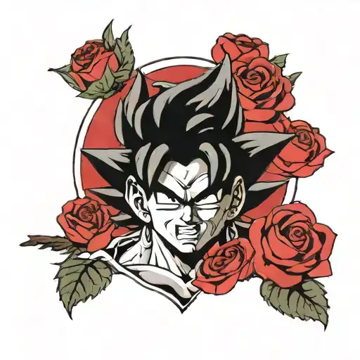 Goku Black Rose tattoo tattoo design idea