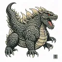 godzilla tattoo design idea