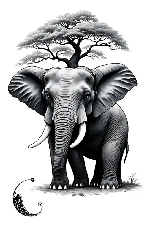 poison tree, semi colon, safety pin, elephant tattoo design idea