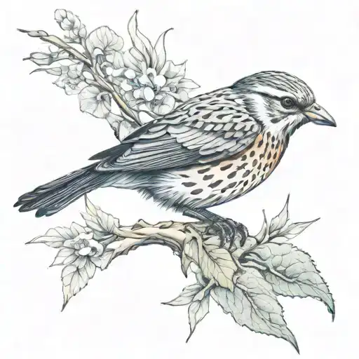 Lark tattoo design idea