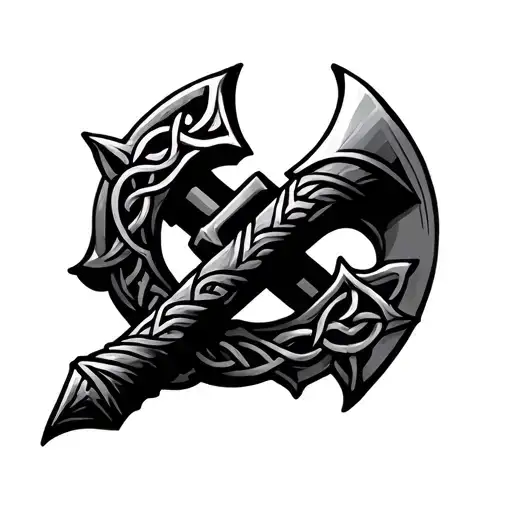 Celtic Axe tattoo design idea