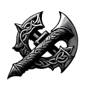 Celtic Axe tattoo design idea