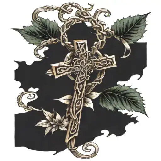 Celtic cross tattoo design idea