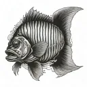 striped bass tattoo design idea