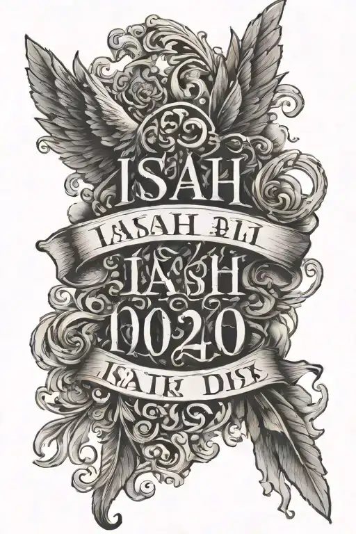 Isaiah 41:10 written with roman numbers tattoo design idea