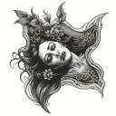 ophelia drowning from macbeth tattoo design idea