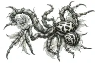 symbiotic webbing tattoo design idea