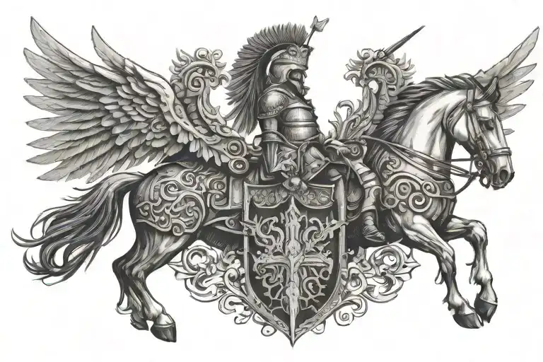 best Polish winged hussar chest piece you can do things if they put tattoo design idea
