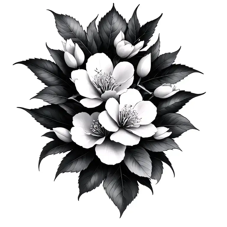 cherry blossom tattoo design idea