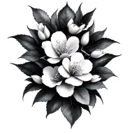 cherry blossom tattoo design idea