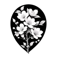 cherry blossom tattoo design idea