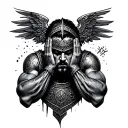 hear no evil speak no evil see no evil roman gladiator tattoo design idea
