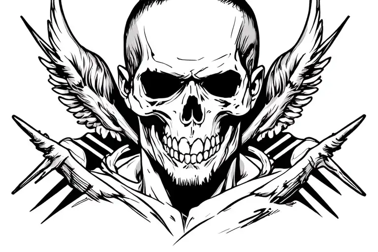 Randy Orton skull tattoo design tattoo design idea