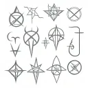 satanic symbols tattoo design idea