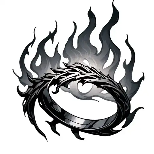 Elden Ring Frenzied Flame tattoo design idea