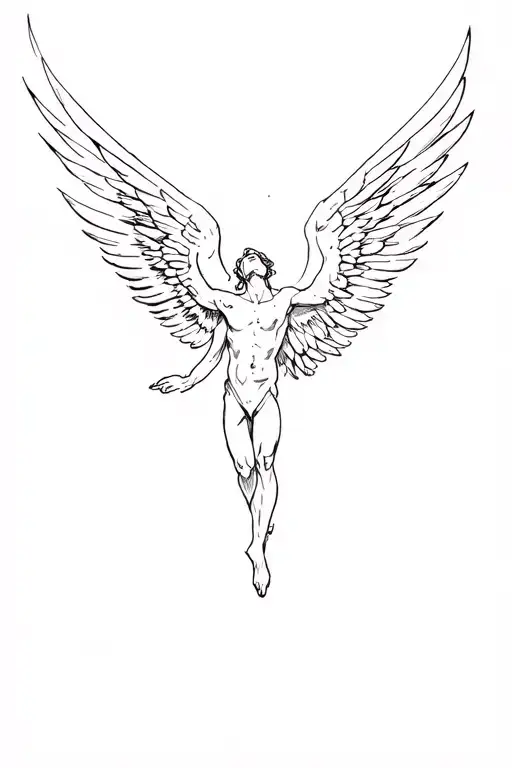 Falling Icarus tattoo design idea
