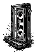 cassette tape tattoo design idea