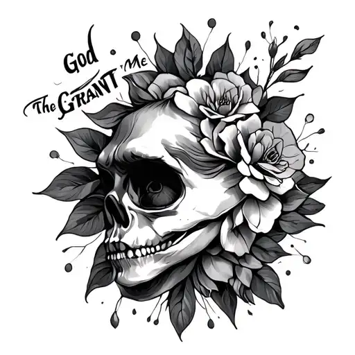 God Grant Me The Serenity tattoo design idea