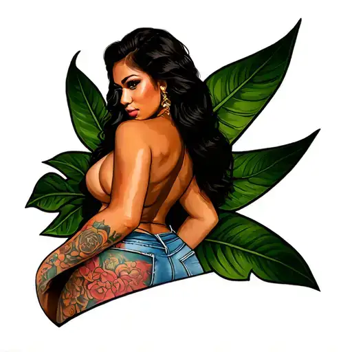big booty latina tattoo design idea