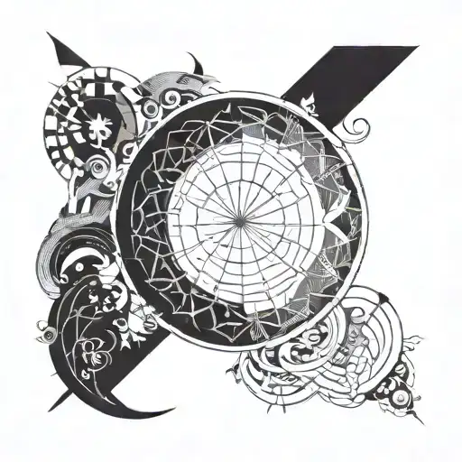a cresent black moon make it spiritual and witchy but evil and dont so much just a black moon  tattoo design idea