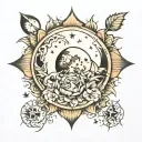 Luna,08.11.2019,Mond,Sterne, tattoo design idea