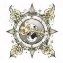 Luna,08.11.2019,Mond,Sterne, tattoo design idea